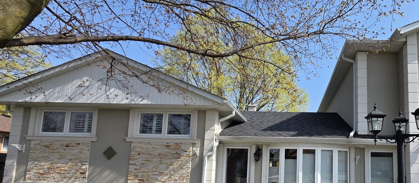 Front of the home before construction of the covered porch addition