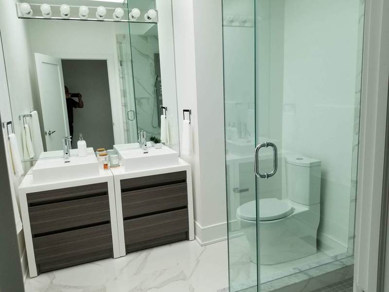 Manefa residential renovation project photo showing updated interior finishes and workmanship: Bathroom Renovation