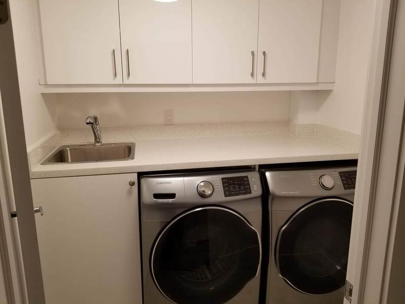 Manefa residential renovation project photo showing updated interior finishes and workmanship: Laundry Room Remodel