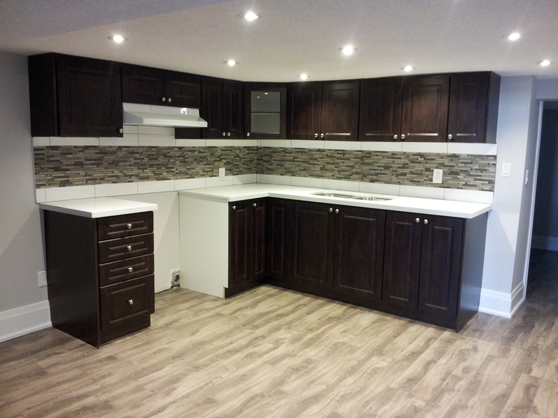 Manefa residential renovation project photo showing updated interior finishes and workmanship: Modern Basement Suite